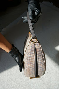 Fendi Fendigraphy Small Houndstooth Baguette