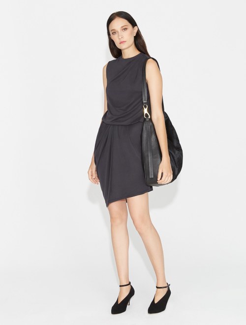 Halston clearance draped dress