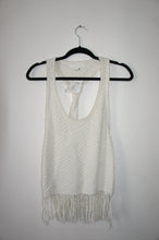 Jonathan Simkhai White Shredded Twist Tank Top